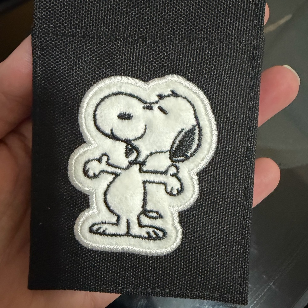 Peanuts Black Keychain Card Holder with Snoopy Design